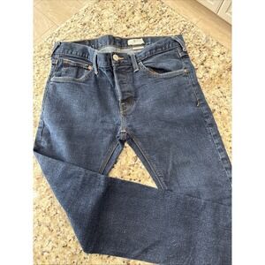 &Denim Drain Jeans 33x32  Super Slim‎ Denim Navy Blue 4071